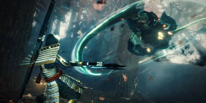 samurai fighting yokai