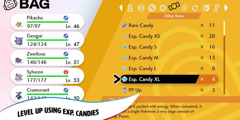 pokemon sword rare candy