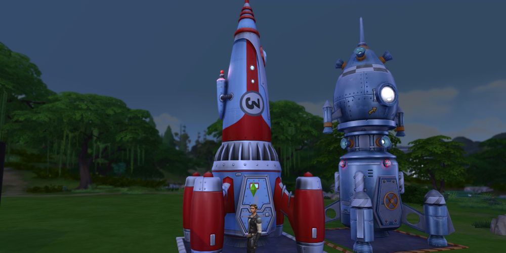 The Sims 4 rocket ship