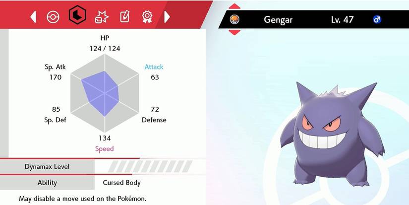 Sword and Shield Gengar EVs