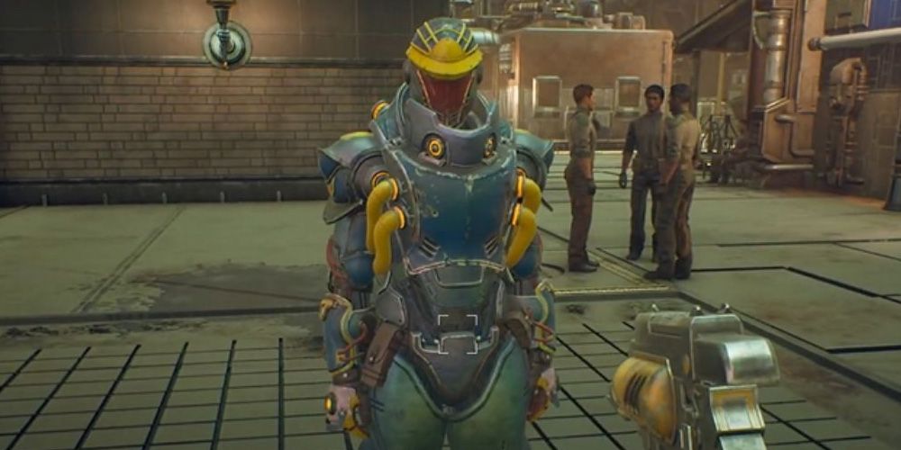 The MSI Elite Armor in The Outer Worlds