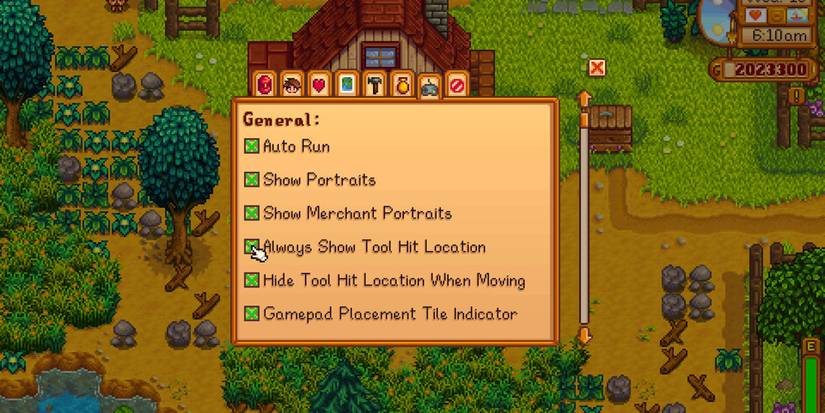 turn on tool hit location