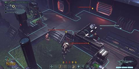 A battle in XCOM 2
