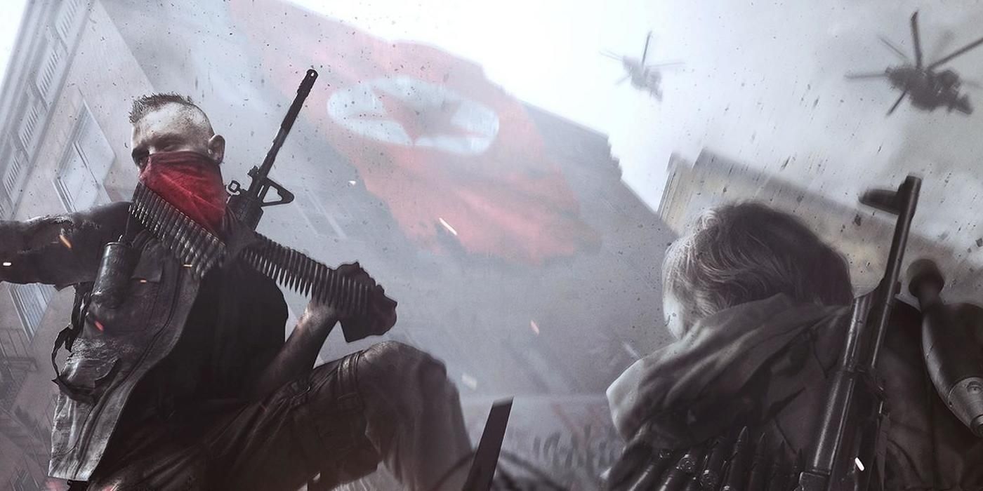 Homefront: The Revolution - promotional image of characters in mid-combat
