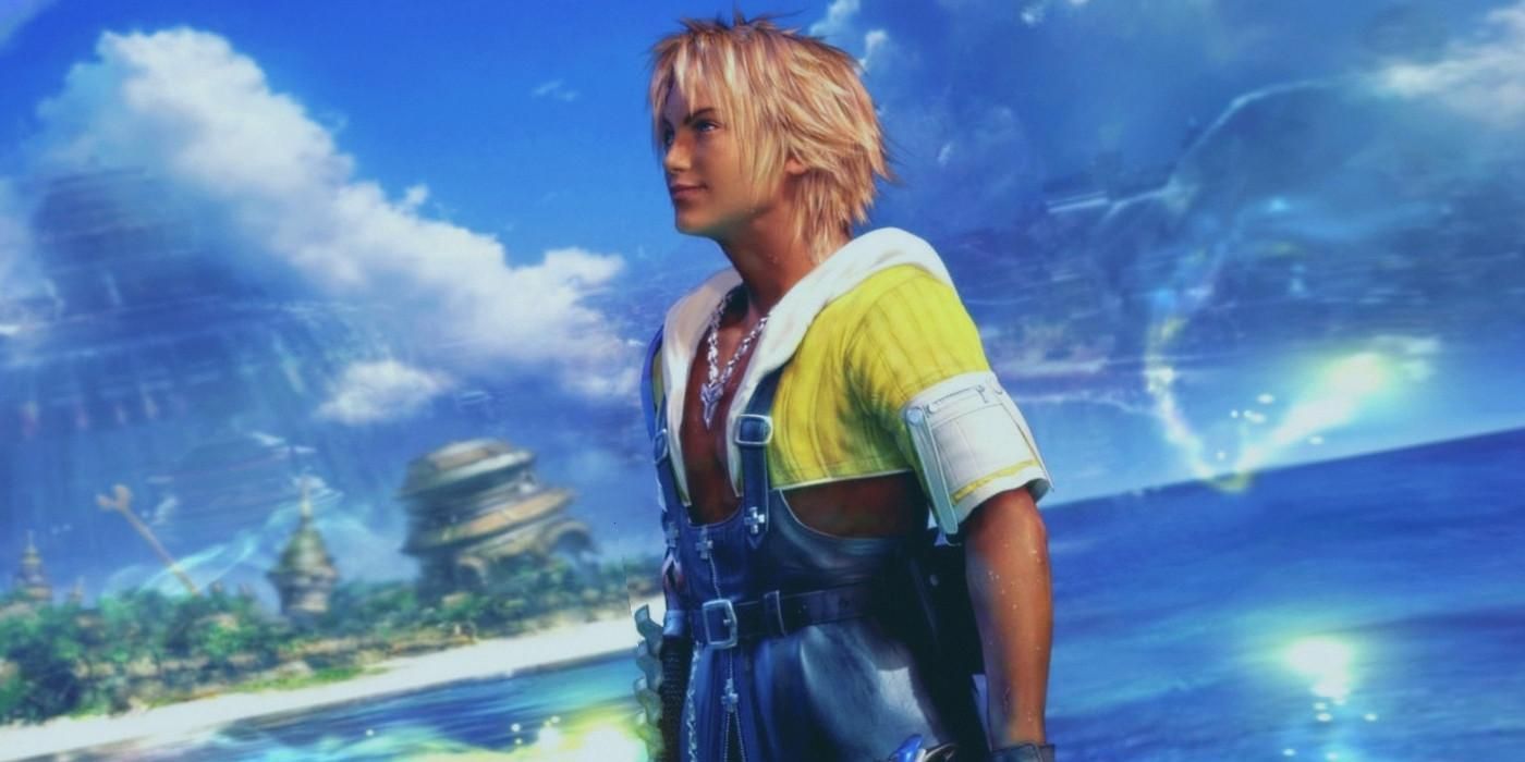 Tidus standing in water Final Fantasy X