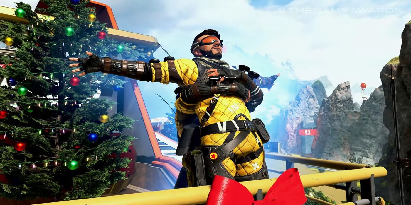 apex legends mirage christmas event holo-day trailer game awards