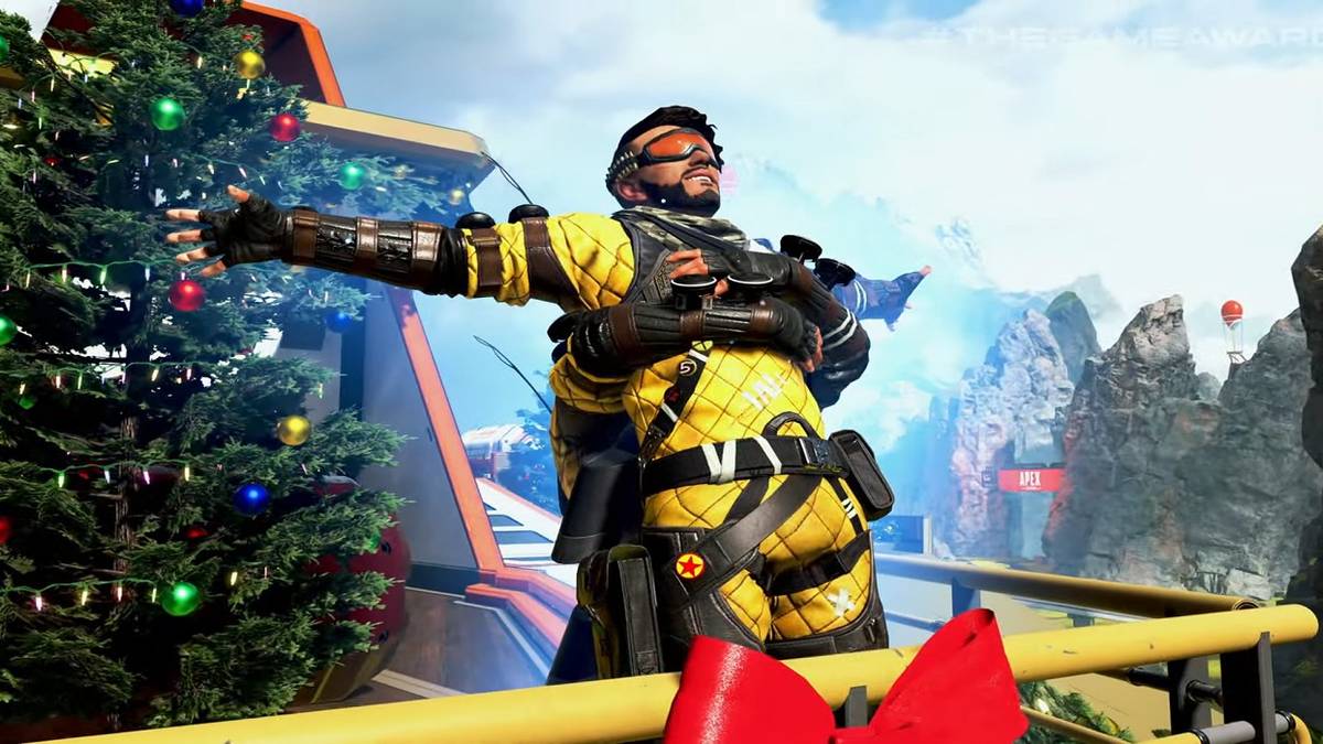 apex legends mirage christmas event holo-day trailer game awards