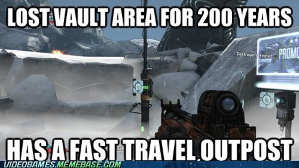 Fast travel outpost vault meme