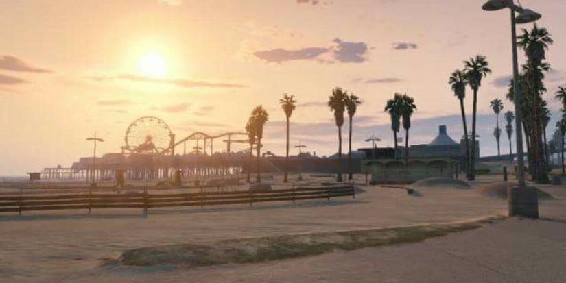 GTA ferris wheel sunset