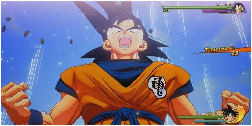 Goku Powering Up in Dragon Ball Kakarot