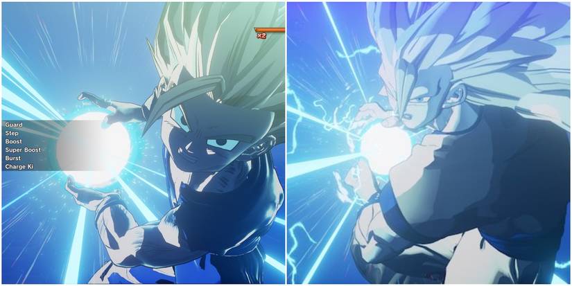 Goku and Gohan Kamehameha in Dragon Ball Kakarot