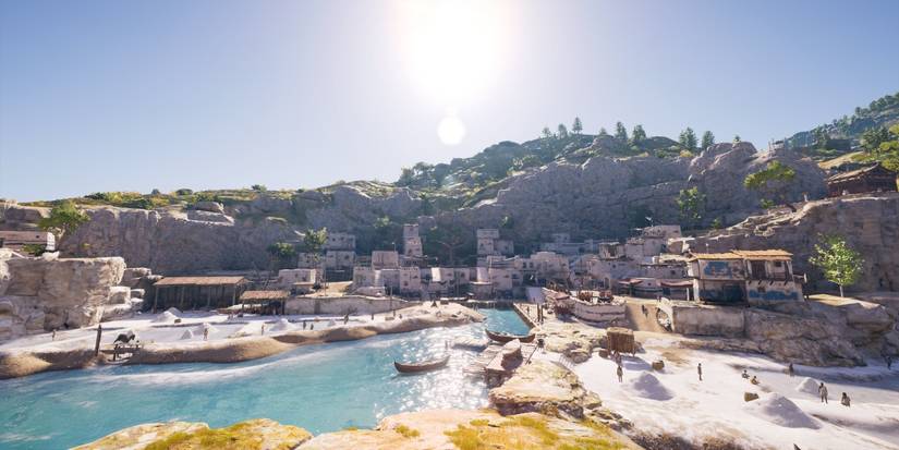 image of the White Crystal Hills in Lokris in Assassin's Creed Odyssey