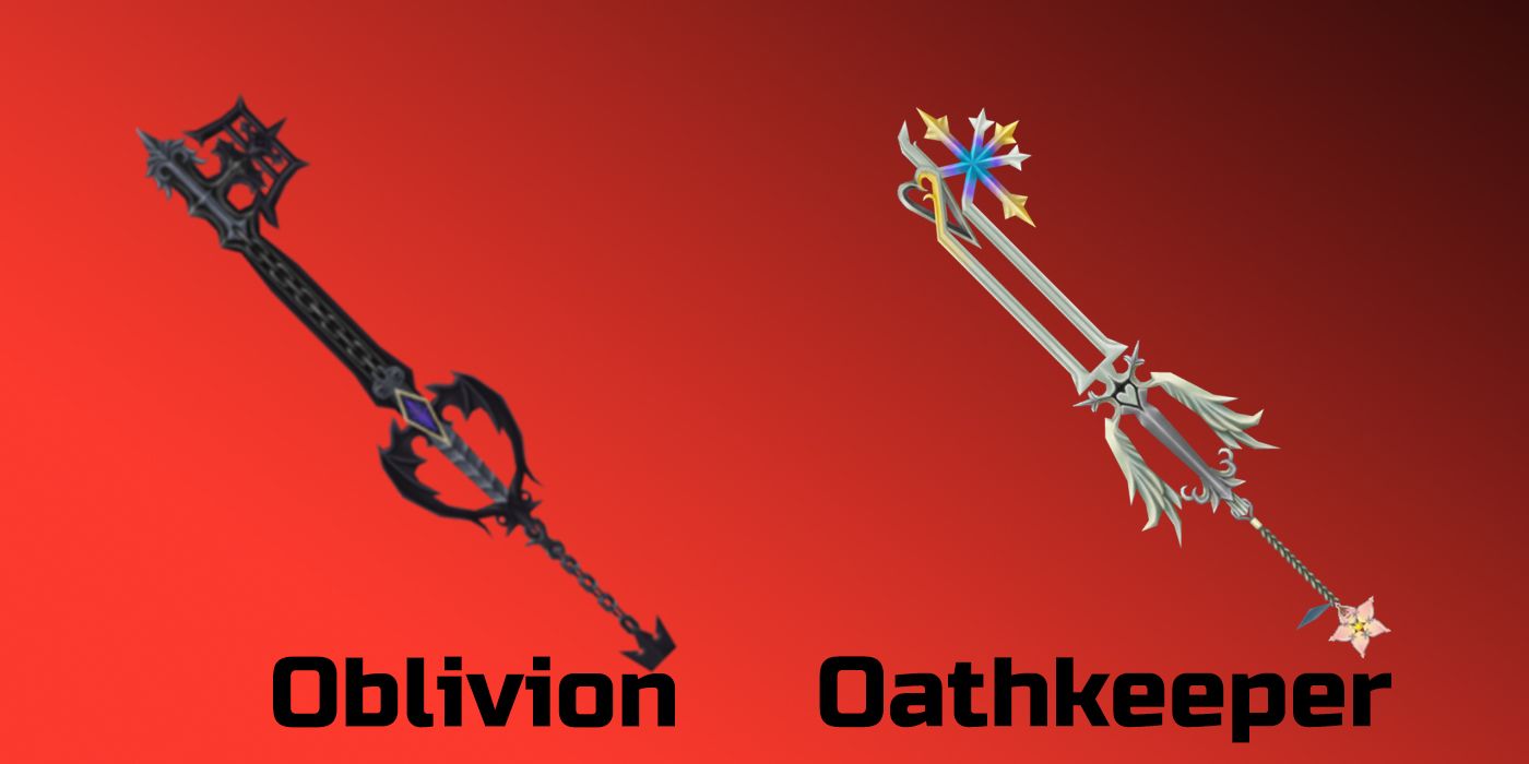 Kingdom Hearts Keyblades Oblivion and Oathkeeper