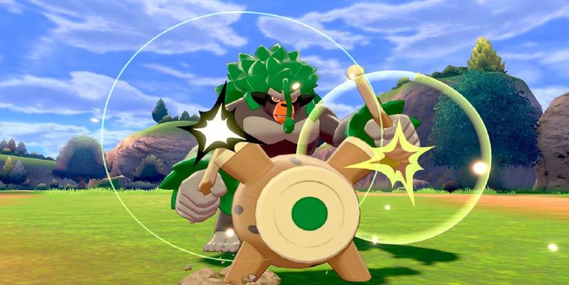 Pokémon Sword and Shield battle Rillaboom