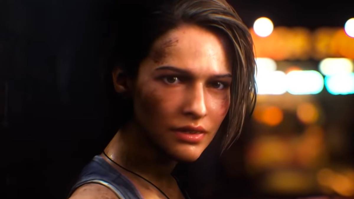 Resident Evil 3 Jill Valentine looking intensely at camera