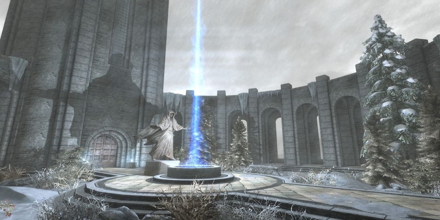 The College of Winterhold courtyard