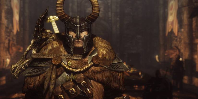 Skyrim Nord in full armor screenshot