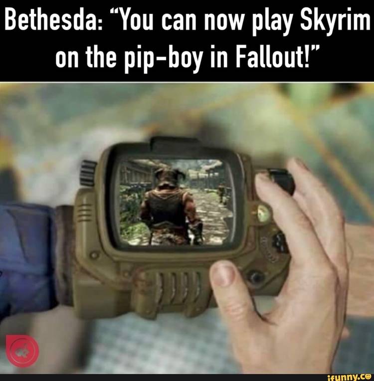 Skyrim in Fallout meme