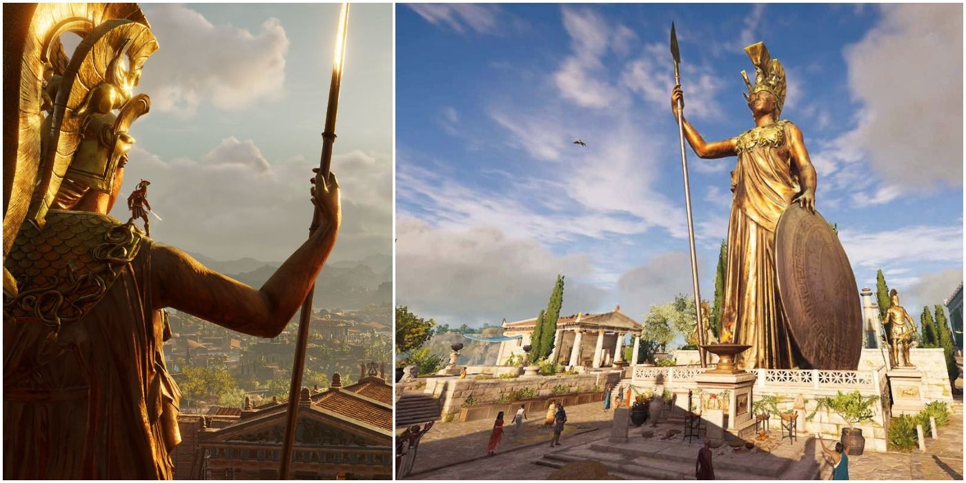 image of the Statue of Athena in Athens in Assassin's Creed Odyssey