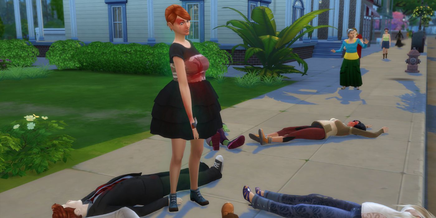 The Sims 4 dead sims on the ground