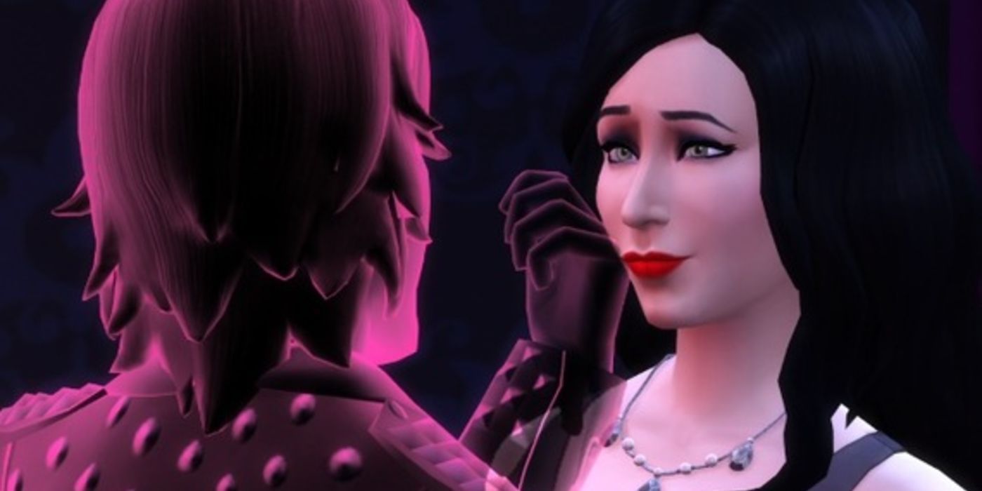The Sims 4 ghost and normal sim as a couple