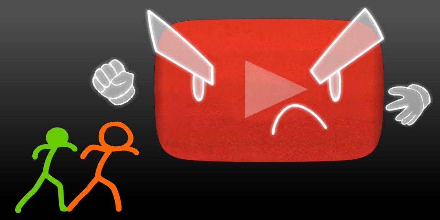 youtube logo angry punish