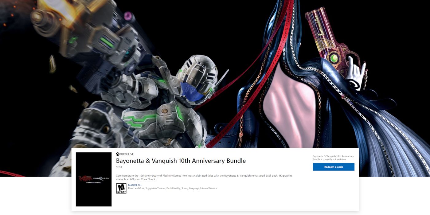 It looks like 'Bayonetta' and 'Vanquish' 4K remasters are coming to Xbox One