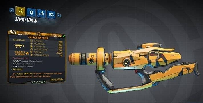 Borderlands 3 ion laser mad Moxxi's heist of the handsome jackpot