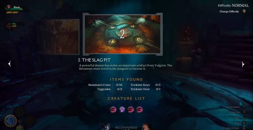 Darksiders Genesis how to return to a level