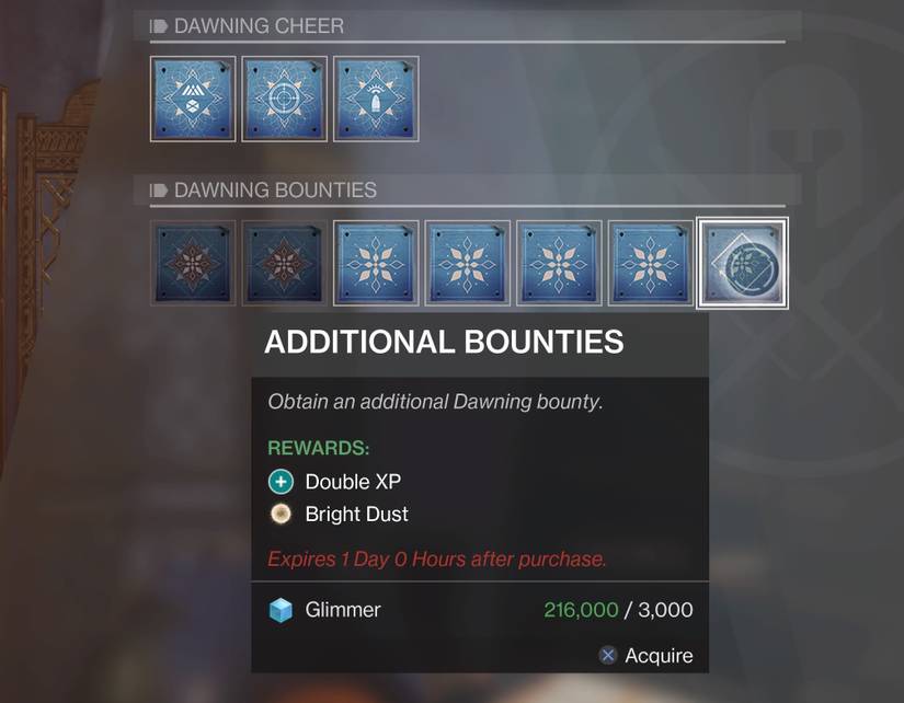 additional dawning bounties from eva
