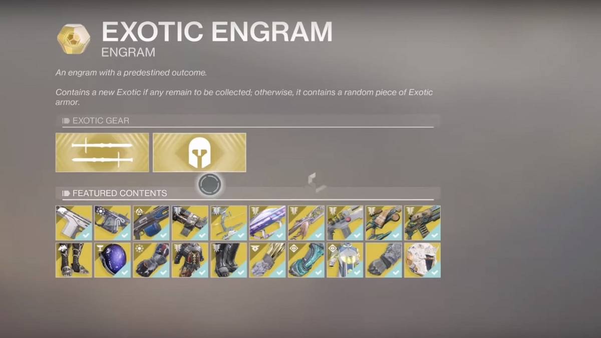 destiny 2 exotic engram description