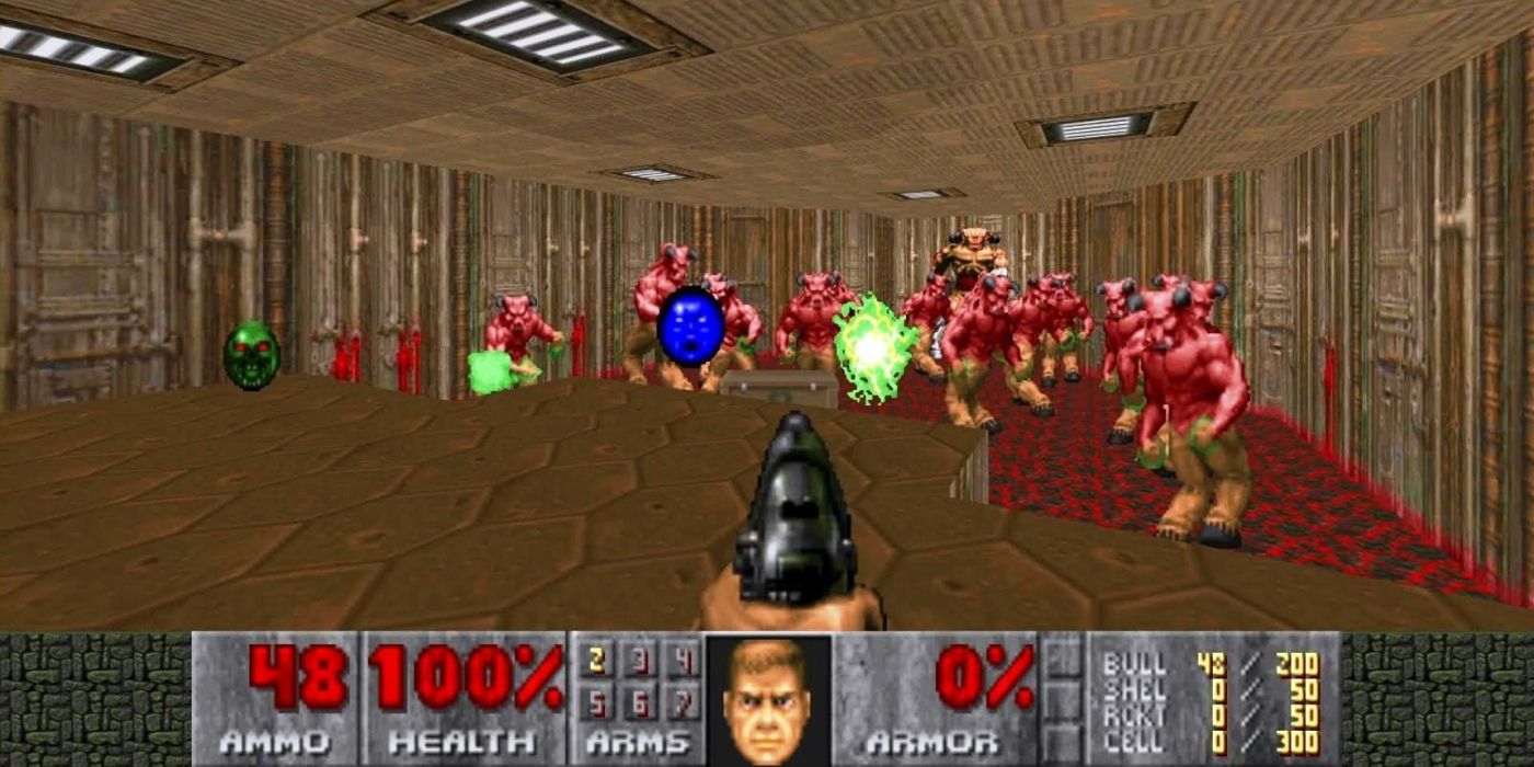 classic doom pistol centered weapon