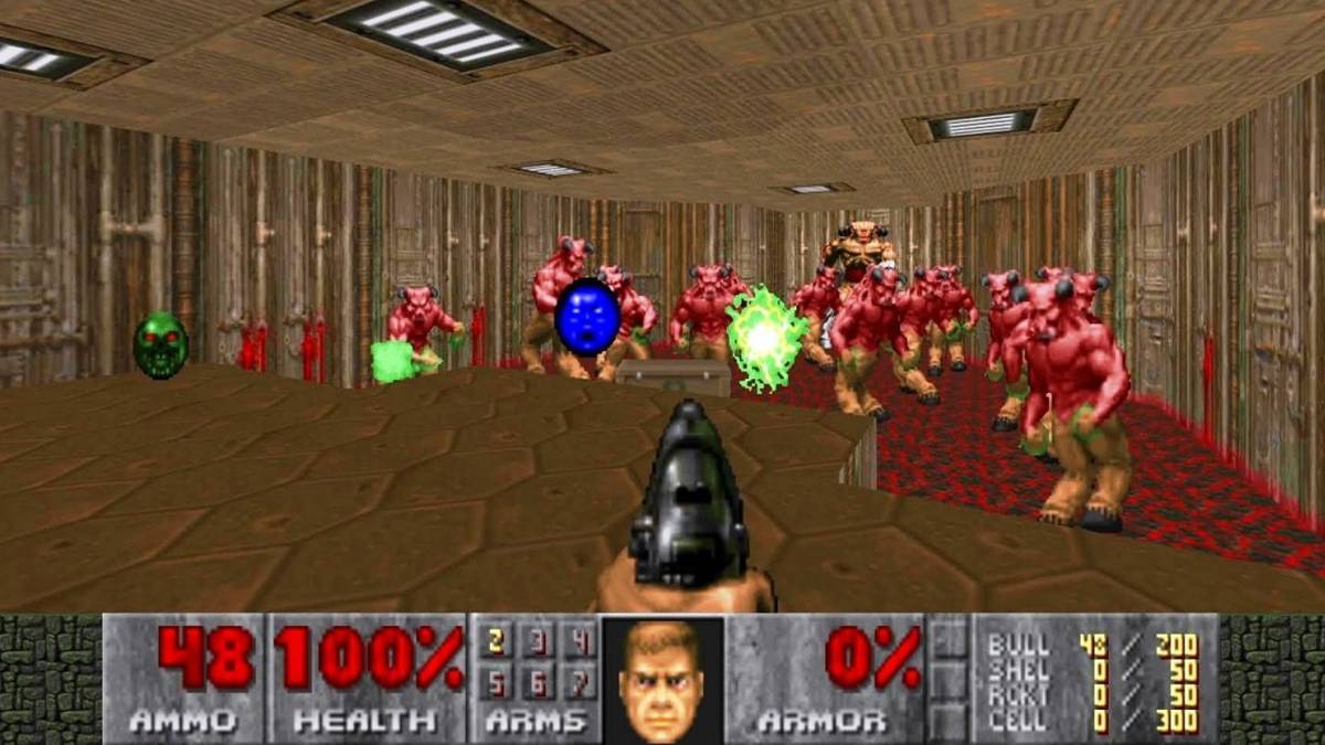 classic doom pistol centered weapon
