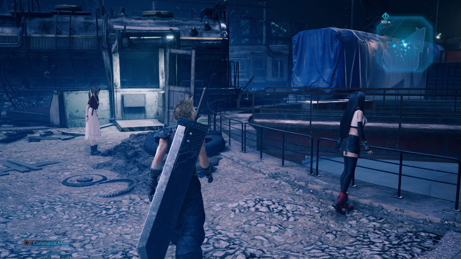 ff7 remake train graveyard cloud tifa aerith roam