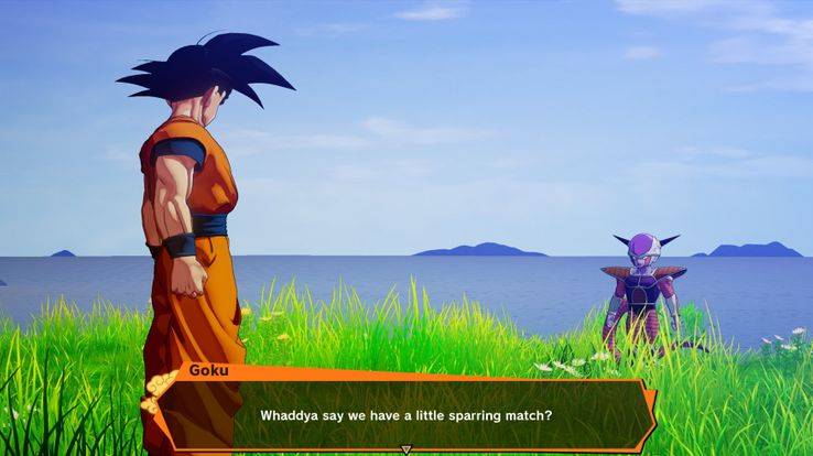 Dragon Ball Z Kakarot Goku and first form Frieza