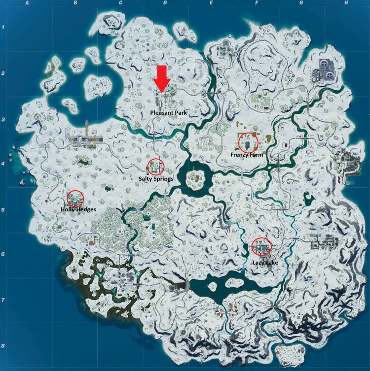 fortnite best places to find snowflake decorations