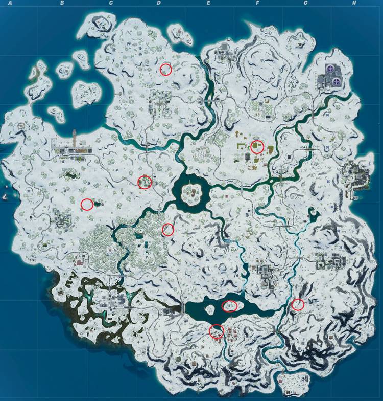 fortnite 8 different spawn locations of frozen loot