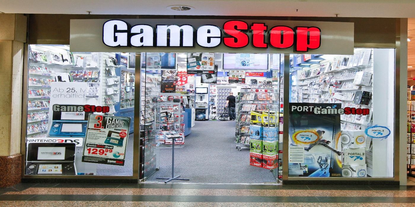 recent bright gamestop storefront