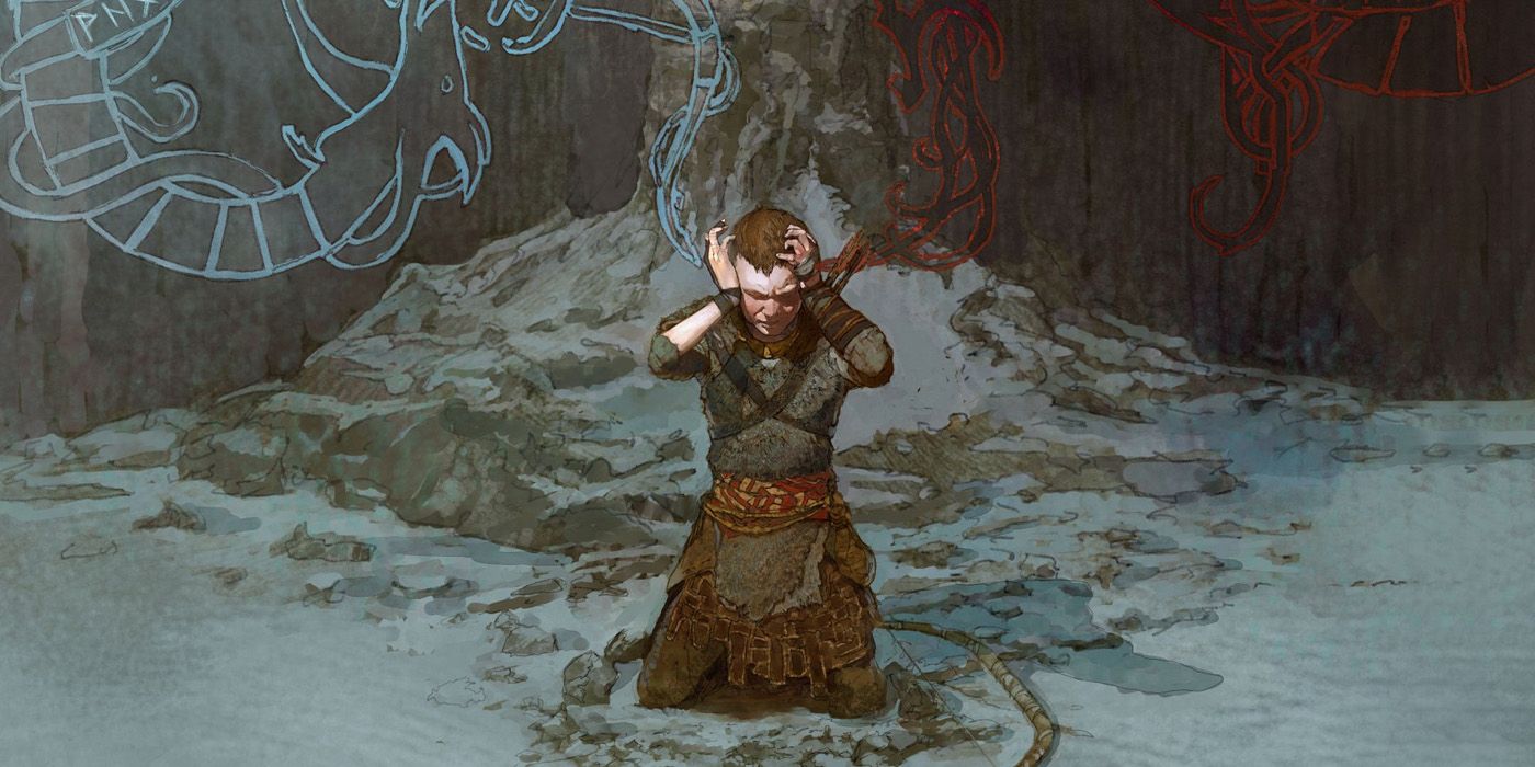 Some of the concept art found in God Of War: A Call From The Wilds