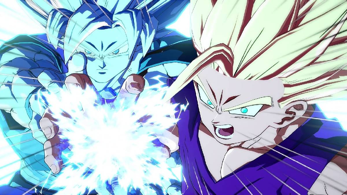 Gohan Dragon Ball Z Kakarot DBZ using father son Kamehameha with Goku cell Saga Header.