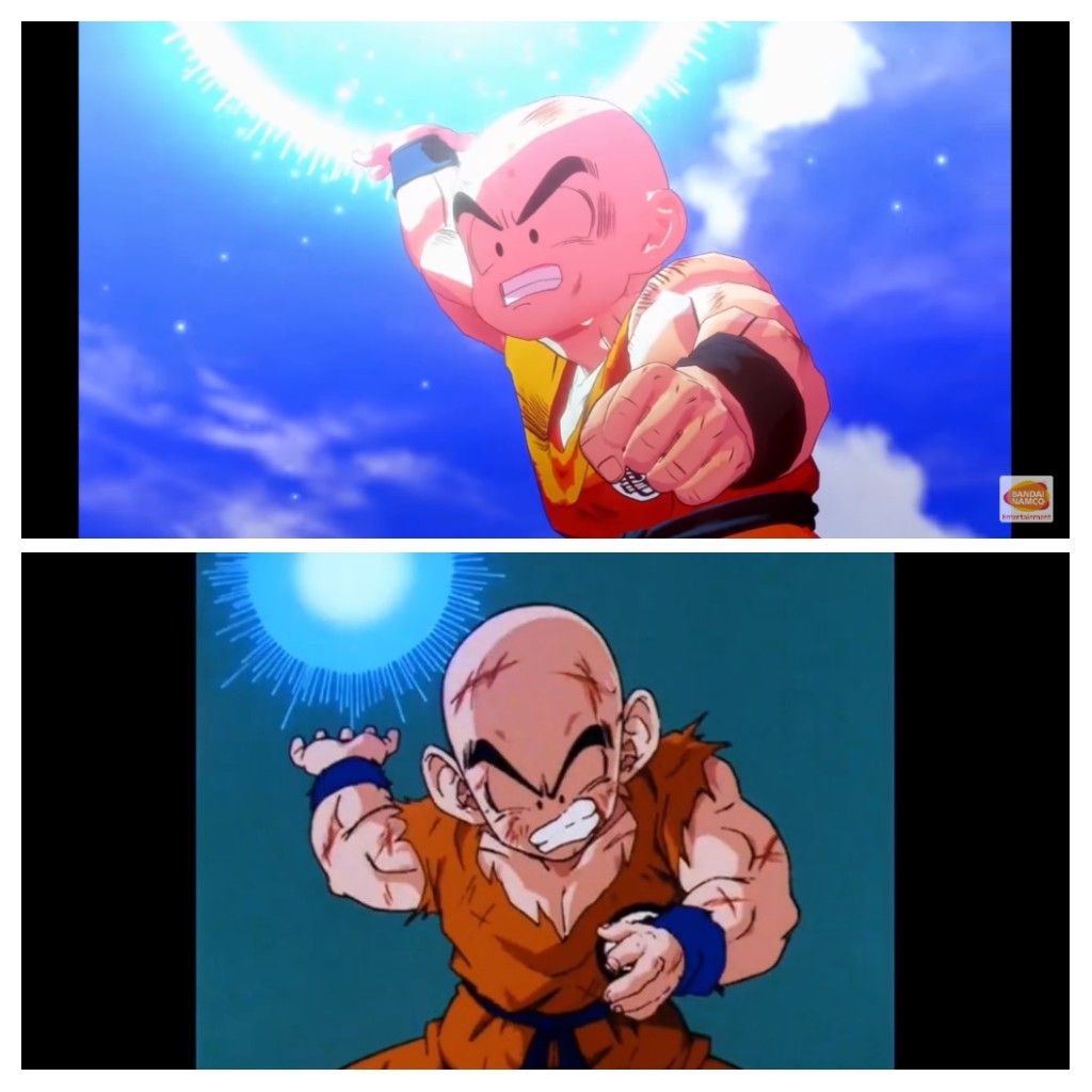 Dragon Ball Z: Kakarot vs DBZ Krillin Spirit Bombs Vegeta