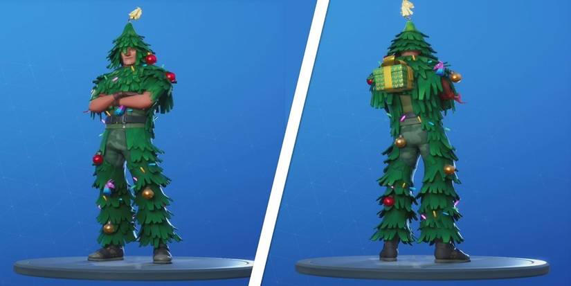 evergreen skin christmas tree