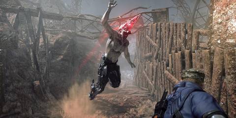 metal gear survive game play zombie leaping