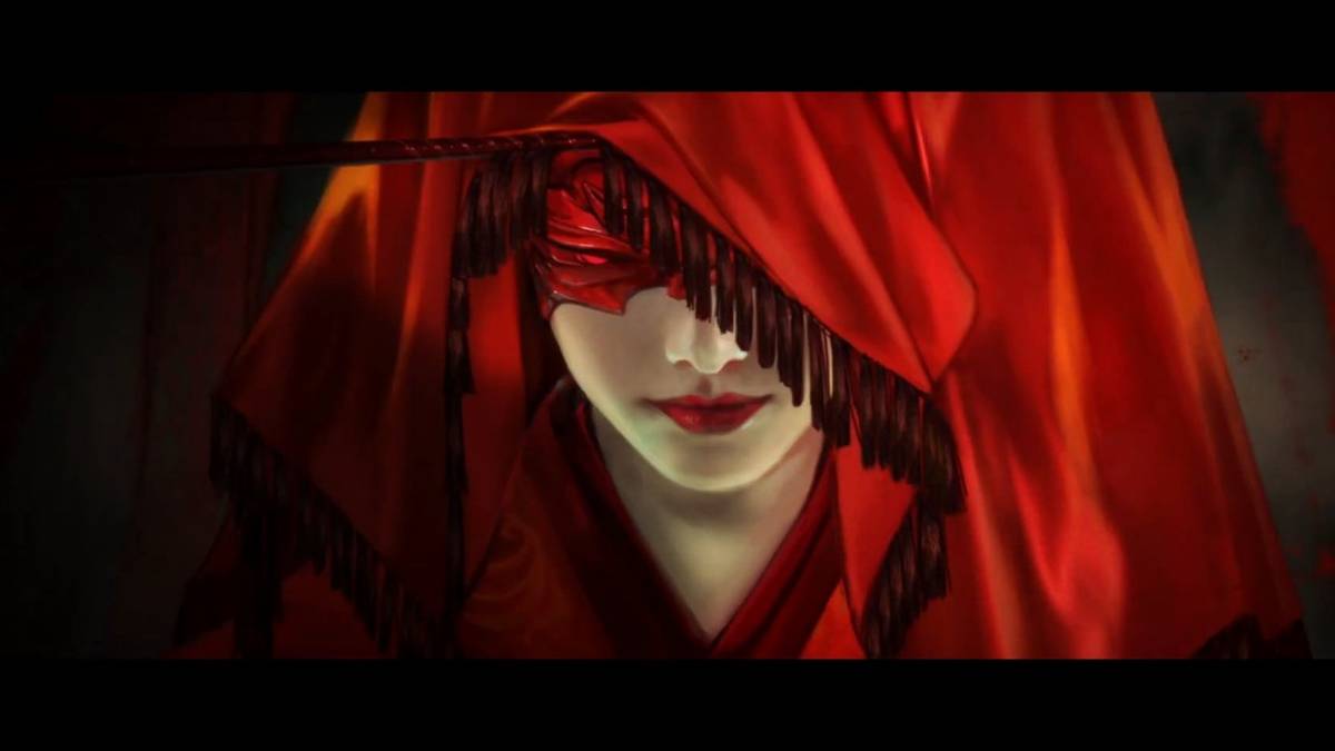 naraka bladepoint woman wearing red shawl