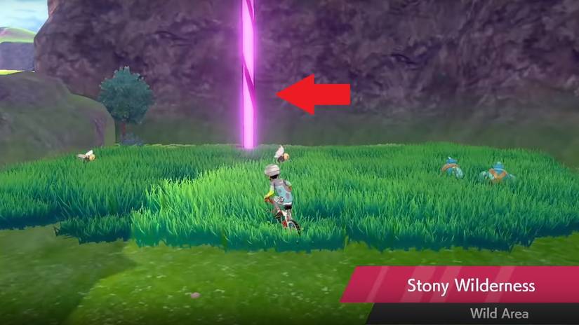 pokemon sword and shield rare raid den ditto purple light