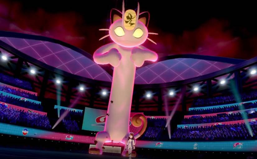 pokemon sword and shield gigantamax meowth battle