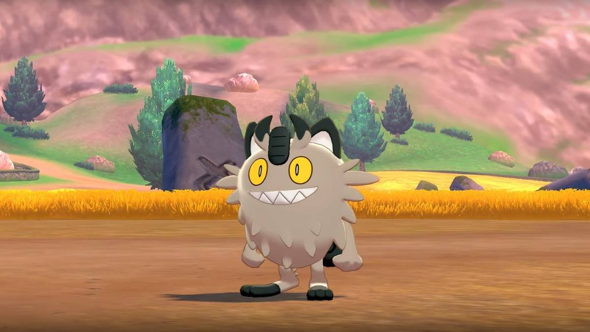 pokemon sword and shield route 4 wild meowth encounter