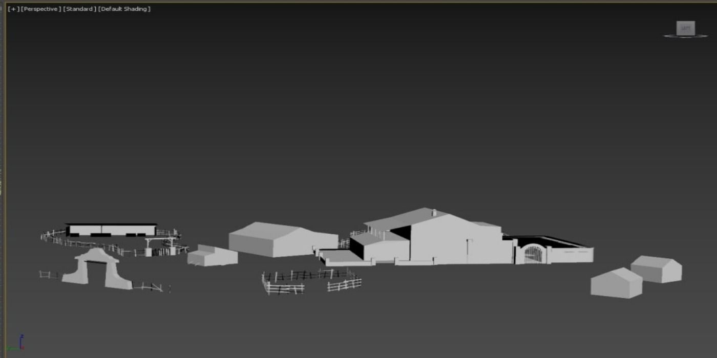 red dead redemption 2 low poly model of town