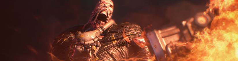 official capcom art of nemesis with flamethrower