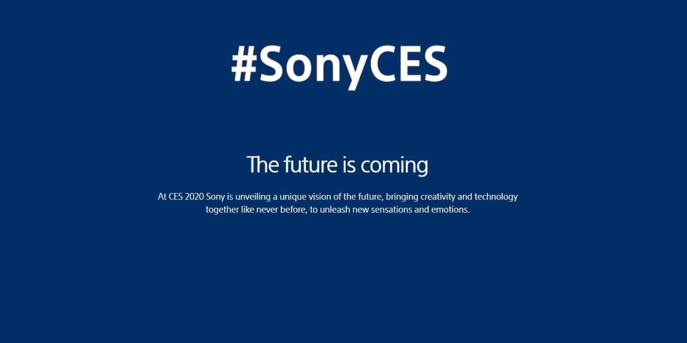 sony website teaser for CES